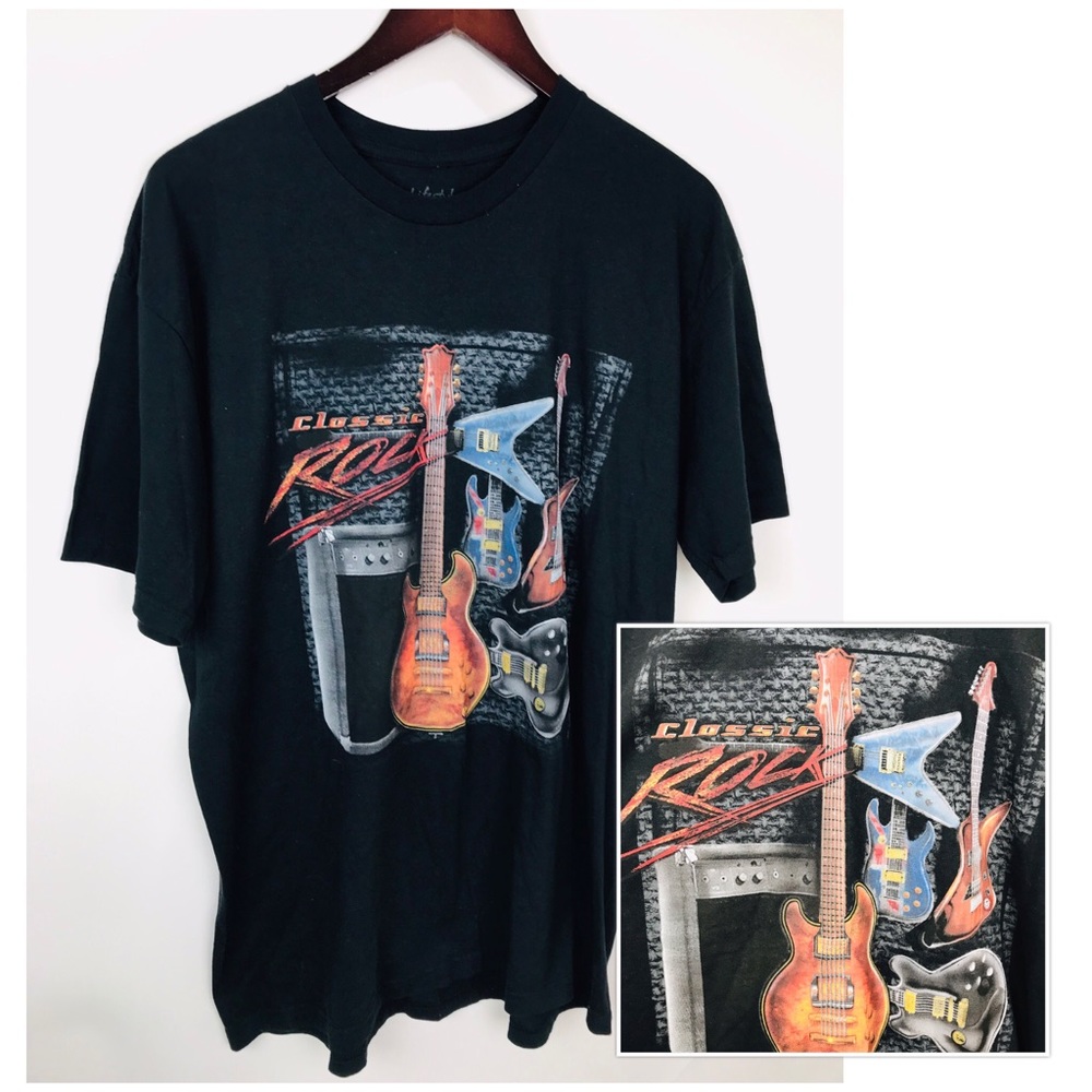 Classic Rock Mens T-shirt Sz Xl Black
